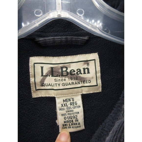VINTAGE LL Bean Shirt XXL Corduroy Fleece Lined Shacket Field Work * - Picture 8 of 10